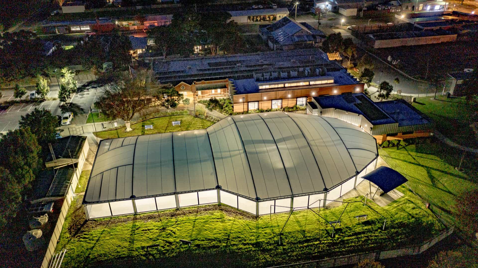 Custom ‘Keyhole’ Structure — Yarram Pool - Shade 'N' Sails